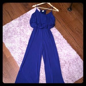 Royal blue, racer back jumpsuit